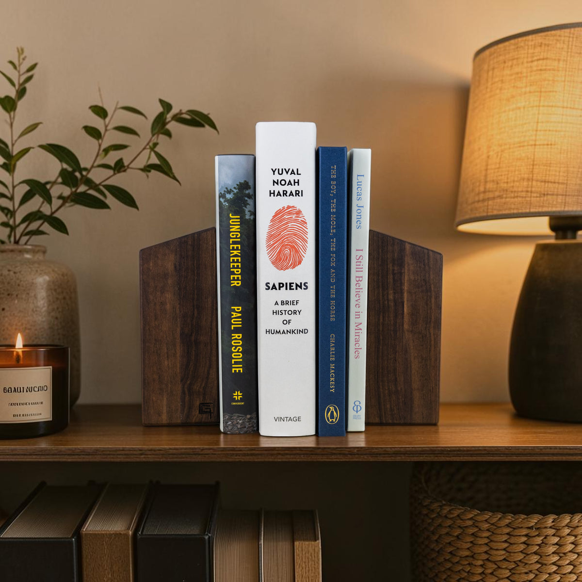 Walnut Bookends